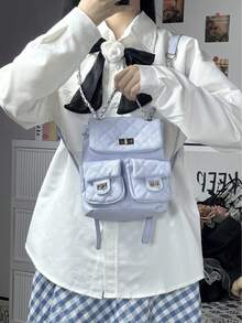 Multipurpose Small Backpack - Blue - View 3