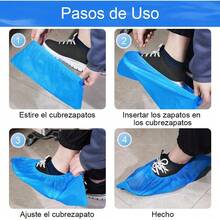 Fundas Desechables Antideslizantes, Paquete de (50 Pares), Higiénicas para Botas y Zapatos, Impermeables para Cubierta de Zapatos de Interior - 1 - Ver 4