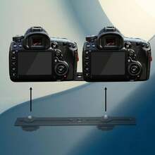 Soporte de doble intermitente para cámaras DSLR y luces LED, aleación de aluminio de 1/4 3/8 agujero de tornillo - 1 - Ver 4