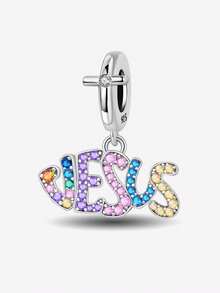 1颗925纯银郁金香和四叶草花朵吊坠珠，适合女士手链、手镯DIY饰品制作和日常配饰装饰。 - 集合1 - 查看 12