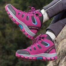 Women's Outdoor Sports Shoes, Fashionable Ladies Hiking Shoes, Durable, Comfortable, Non-Slip, Breathable High-Quality Outdoor Women's Sports Shoes, Round Toe Lace-Up, Lightweight, Wear-Resistant, Anti-Collision, Hiking Travel Shoes For Women