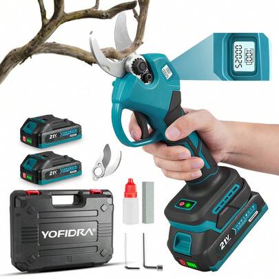 Yofidra 30mm bürstenlose elektrische Baumschere, schnurlose Beschneidungswerkzeuge,Gartenwerkzeuge für den Garten