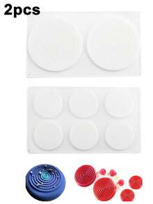 Khuôn nướng silicon xoắn ốc 3D 2 khoang/6 khoang, khuôn đa năng làm mousse, sô cô la, thạch và kẹo, lý tưởng cho việc trang trí bánh ngọt và fondant. Khuôn bánh bền và dẻo, phù hợp cho các dụng cụ và phụ kiện làm bánh DIY. - trắng - Xem 15