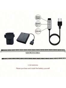 Waterproof Scooter LED Strip Skateboard Bike Flexible Diode Tape Electric Scooter Safety Night Riding Light Lamp Christmas Gift - RGB - View 8