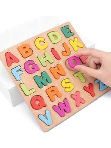 Bộ 2/1 đồ chơi cầm nắm bằng gỗ cho trẻ nhỏ, khối ghép hình chữ cái và số, đồ chơi phát triển sớm cho trẻ, giúp nhận biết chữ cái và số, quà tặng giáo dục cho trẻ em. - Nhiều màu - Xem 2