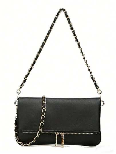 Bolso de hombro con cadena personalizado, de estilo clásico y elegante. Versátil, ligero y de temperamento elegante al estilo extranjero. Adecuado para fotografía callejera, fiestas, viajes de negocios, ir al trabajo y compras.