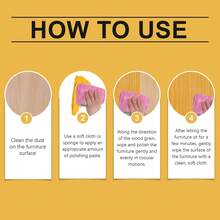 蜂蜡家具抛光剂，多用途蜂蜡家居清洁护理家具抛光剂，适用于厨房餐桌、客厅沙发及其他家具。 - 芥末黃 - 查看 5