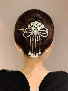 1件装时尚仿珍珠百合花水晶奢华发夹发饰,适合女性日常生活、运动、度假、旅行、海滩、派对、返校季、毕业季、节日礼物、猫耳爪夹发爪发卡、学习用品、珍珠发饰、女士度假装扮、头部配饰、发夹、母亲节礼物 - 彩色 - 查看 21