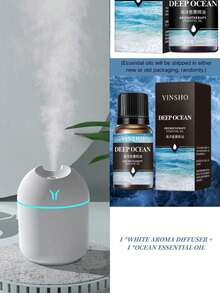 250ml Portable Mini USB Air Humidifier Aroma Essential Oil Diffuser,With Colorful Night Light,Aromatherapy Machine,Humidifier,For Travel,Office,Cars,Desk,Bedroom/1PCEssential Oil Diffuser+1pc Aromatherapy Essential Oil(Essential Oils Will Be Shipped In Either New Or Old Packaging, Randomly.) - Multicolor - View 19