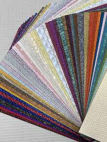 A5 Pearl Series Cardstock, 50 Sheets Of Unique Patterned Cardstock, Multiple Designs Available, Ideal For Scrapbooking, Invitations, Thank You Cards, And DIY Crafts! - Multicolor - View 4