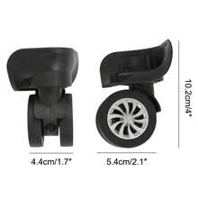 4Pcs Universal Luggage Wheel Replacement Set Heavy Duty Suitcase Carrier Wheels - Black - View 3