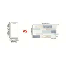 10 peças/30 peças Adesivos Decorativos Autoadesivos para Cozinha (Estes são adesivos decorativos, não azulejos reais), Adesivos de Parede com Padrão de Tijolo Irregular Plano 2D de Cores Mistas, Papel de Parede, Adesivos de Azulejos, Adesivos de Decoração de Parede, Adesivos de Decoração de Azulejos, Adequados para Decoração de Casa, Decoração de Cozinha, Decoração de Sala de Estar, Decoração de Banheiro, Decoração de Quarto, Decoração de Quarto, Etc. - Multicolorido - Visão 4