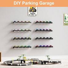 12 Pack Acrylic Shelves Wall Organizer And Storage, 15 Inch Display Shelf Figure, Perfume, Bookshelf Bedroom, Nursery, Room, - 12 + Clear - View 2