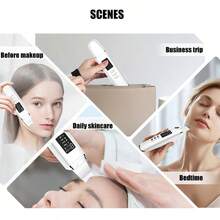 Ultrasonic Beauty Scraper, Blackhead Remover, Home Beauty Device, Acne & Blackhead Removal Scraper, Salon Ultrasonic Facial Exfoliation Treatment, Ultrasonic Skin Rejuvenation Care. Ultrasonic Skin Device For Ultrasonic Exfoliation Treatment. - White - View 10