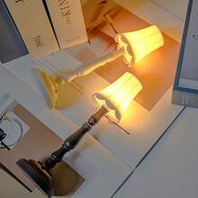 1pc Retro Mini Table Lamp, Vintage Small Night Light, Bedroom Bedside Lamp, Decorative Desk Accessory, Ideal Gift - Multicolor - View 11