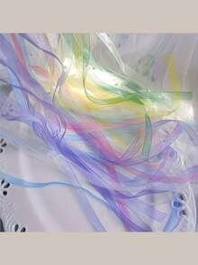 Sheer Ribbon, Soft Tones, Vibrant Colors - Suitable For Wedding Decor, Gift Wrapping, And Floral Arrangements - Made Of Polyester Satin - Ideal For Parties And Craft Projects - Elegant Decorative Material With Glossy Finish And Smooth Texture - Multicolor - View 5