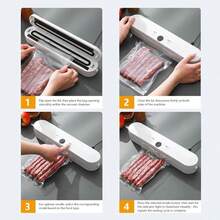 RAF 便携式自动真空封口机，厨房食品保鲜，真空袋，适用于干湿食品保鲜和零食袋密封，无线真空封口机，户外露营/野餐使用，厨房电器 - 彩色 - 查看 7