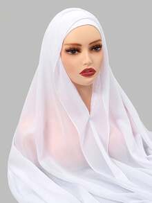 三合一雪纺头巾，内置磁铁和内衬帽——即戴即用，无需别针，防滑贴合，几秒即可轻松佩戴。适合日常搭配长袍、户外活动、祈祷和仪式等场合。 - Built-in magnetic hijab - 查看 10