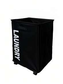 大/小号洗衣篮，可折叠洗衣篮，大号洗衣篮，带滑轮的衣物收纳篮，适用于洗衣房、卧室、客厅装饰，秋季装饰，情人节装饰 - 彩色 - 查看 17