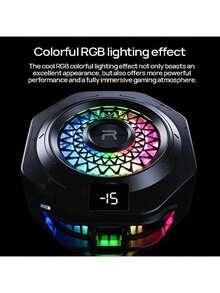 REMAX RT-F14 Phone Cooling Back Clip: Effectively Cools Down The Phone, Reducing Temperature Differences By Over 10℃, Ensuring Sustained High Performance And Stable Frame Rates. Prevents Overheating And Throttling, Conquering High-Load Gaming Scenarios. Gunmetal Black.