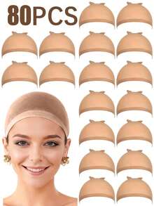 女士假发帽套装 - 蕾丝前假发帽，透气网布，适合日常佩戴和作为圣诞礼物 - 彩色 - 查看 34