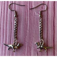 Personality-Style Dinosaur European And American Fashion Personality Long Earrings, Ear Clips, And Earrings For Women That Are Slim And Face-Flattering - 預設 - 查看 1