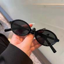 Simple Oval Fashion , Women's Retro Small Black Brown Leopard Print Luxury Minimalist Brand Design - 黑色 - 查看 2