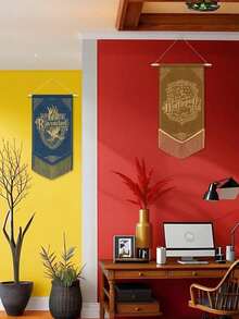 Harry Potter 1pc Vintage Tasseled Hogwarts Four Houses Garden Flag, Suitable For Outdoor Yard, Garden, Patio And Home Decor - Magic Scene Decoration, Great For Parties, Holidays And Fan Events, Flag Only, No Flagpole Included - Multicolor - View 5