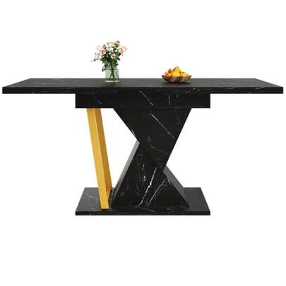 Tavolo da pranzo allungabile, 110 x 80 x 76 cm. Adatto a sale da pranzo e cucine. Tavolo in legno. Allungabile fino a 140 cm. Può ospitare fino a 6 persone. Piano del tavolo nero.