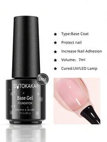 1Pc 7Ml Lớp Đế Gel UV Sơn Móng Tay Tự Nhiên Sơn Móng Tay Độ Bóng Cao Lâu Dài Ngâm Tắt Đèn LED UV sơn Móng Tay Nghệ Thuật Gel Ba Lan Hiệu Làm Móng Tay - Trong sáng - Xem 8