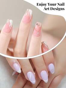 Christmas Gel Polish Nail Art Gel Liner Nail Polish Liner Gel Polish White Gel Nail Polish Soak Off UV Gel Built Thin Nail Brush In Bottle Gifts For Women - White - View 5