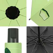 Cute Avocado Pattern Folding Umbrella - UV Protection Rainproof Manual Umbrella, 8 Ribs Fresh Fruit Design Umbrella - Iron Frame, Manual Open And Close, Foldable, Textile Umbrella Canopy, Plastic Handle,Spring Summer Picks,Brides Maid Gifts,Room,Bedroom Decor,Beach,Travel,For Men,For Women,Vacation,Women's Day,Travel Essentials,Wedding Favours,Y2k,Bedroom,Car Accessories Women,Kitchen Decor - Multicolor - View 5