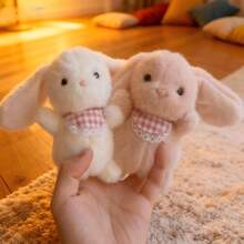 PlushFable 13cm/5.12in  Bunny Keychain Plush Christmas Stocking Stuffer Soft Keyring Toy For Girls Anxiety Relief Cute Bag Charm Gift,Valentine's Day,Stuffed Animal,Toys - Trắng - (1 cái) bao gồm một móc khóa - Xem 3