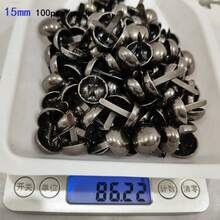 50/100个金属半球形圆形双脚铆钉，用于DIY手工制作皮革工艺包袋手提包底部保护