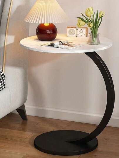 Mesa de Centro Popular mesa auxiliar/minimesa de café con estilo minimalista, con estantería de almacenamiento, mesa auxiliar de sofá móvil