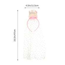 INOOMP Diadema Velo de Tul Beige para Cumpleaños y Fiestas Infantiles Tocado Princesa Tela Suave y Diseño Compacto Cinta Pelo Adecuado para Niñas y Eventos ObsequiosConveniente y duradero,Los favoritos de los niños - Beis - Ver 3