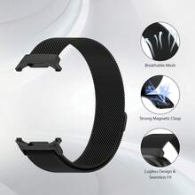 适用于三星 Galaxy Watch 8 40mm/44mm 和 Watch 8 Classic 46mm 的金属表带，柔软不锈钢网状表带，磁吸式表扣设计，男女通用，适用于 Galaxy Watch 8/8 Classic 2025 - Galaxy watch 8/8 Classic - 查看 4