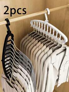 1/2 chiếc giá treo quần áo gấp gọn 11 lỗ, hệ thống lưu trữ quần áo treo di động bằng nhựa chống trượt đa năng, móc treo quần áo thần kỳ tiết kiệm không gian cho áo nữ, quần, quần áo mùa đông, váy, cà vạt và thắt lưng, giúp sắp xếp nhà cửa, trang trí phòng ngủ, đồ dùng gia đình, phụ kiện phòng ngủ, lưu trữ trang sức. - Nhiều màu - Xem 12