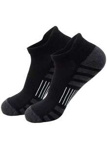 1/12/24 Pairs Men's Ankle Socks, High-Quality Low-Cut Round Neck Breathable Mesh Casual Boat Socks - Multicolor - View 9