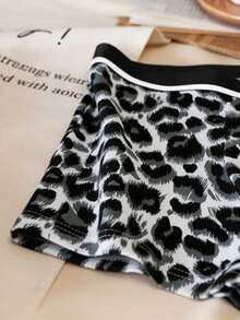 3 Pieces Of Leopard Print Men's Square Underwear, Men's Pajamas, Christmas Clothing, Men's Underwear, Boxer Shorts - Multicolor - View 3