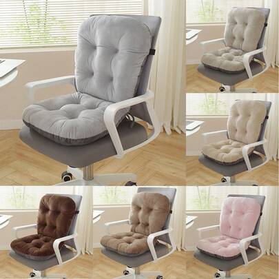 SANMOSPIN 1pc 40*80cm Tied Back Dining Chair Cushion, Indoor Kitchen Seat Pad, Dutch Velvet Fabric, Reversible, Suitable For Office, Living Room