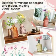 30 Pcs Vases Bulk Colored Flower Glass Christmas Vases Bud Vintage Colored Glass Bottles Colorful Rustic Emed For Home Wedding Table Decorations Gifts Orange Yellow Series - Dòng sản phẩm OrangeYellow - Xem 5