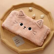 Cartoon Animal Cat Ear Headband Face Washing Headband For Girls Makeup Removal Hairband Headscarf - 櫻花粉紅 - 查看 5