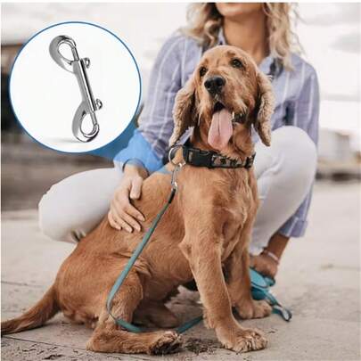 2/4/8pcs Durable Zinc Alloy Double-Ended Clips, 3.5 Inch Rust-Resistant Metal Carabiners, Suitable For Dog Leashes, Buckets, Key Chains, Climbing - For Indoor/Outdoor Use, Hardware Tools, Hardware Accessories, Carabiners Key Chains, Dog Accessories, Dog Carabiners, Dummy Chain Clips, Snap Hooks