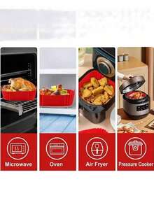 Silicone Air Fryer Mat, Air Fryer Pad, Grill Pan Tray Mat, Baking Oven Tray Liner, Reusable Silicone Baking Mat, Kitchen Gadget - Multicolor - View 3