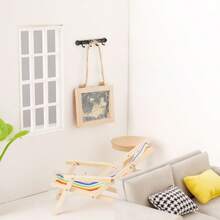 1:12比例微缩模型娃娃屋窗框，12件套木制瓦片屋檐，适用于DIY娃娃屋翻新配件，娃娃屋装饰用品 - 彩色 - 查看 2