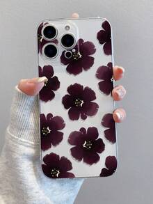 1个花卉印花图案手机壳，精准开孔保护摄像头，兼容三星、Nothing、Pixel、INFINIX、苹果、小米、Redmi等品牌手机。 - 彩色 - 查看 4