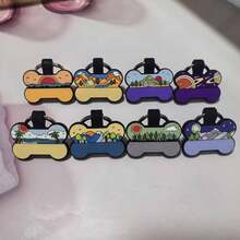 Silicone Dog Tag 8-Piece Set Personalized Dog Name Label Silicone Dog Tag Engraving Sound Dog Tag Pet Identification Name Label Cat Name Label Customized Pet Identification Label For Puppies And Cats - Multicolor - View 1