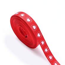 5yards/Roll 9mm Valentine's Day Love Printed Ribbon Wedding Tanabata Gift Wrap Rope Valentine's Day Red Jacquard Ribbon DIY Handmade Ribbon - Multicolor - View 9