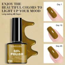 LIMEGIRL 18 peças Conjunto de Esmalte de Unha de Gel para Todas as Estações, 9 Cores Incluindo Laranja, Tom de Pele, Verde, Nude, Branco Neutro, Conjunto de Manicure, Presente de Manicure - Multicolorido - Visão 3
